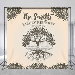 Aperturee - Personalized Leaves Tree Root Family Reunion Backdrop