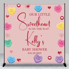 Aperturee - Personalized Little Sweetheart Baby Shower Backdrop