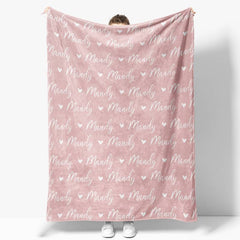 Aperturee - Personalized Name Fleece Blanket for Kids Gift