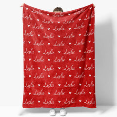 Aperturee - Personalized Name Fleece Blanket for Kids Gift