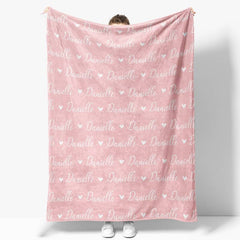 Aperturee - Personalized Name Fleece Blanket for Kids Gift