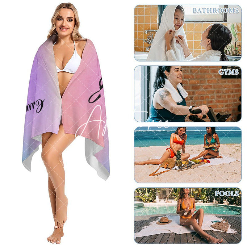 Aperturee - Personalized Name Girls Trip In Progress Beach Towel