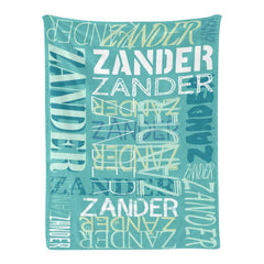 Lofaris Personalized Name Mint Green Blanket Family Souvenir