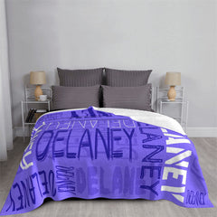 Lofaris Personalized Name Slateblue Soft Blanket Family Gift