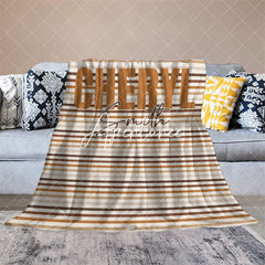 Aperturee - Personalized Name Text Soft Blanket For Family Gifts