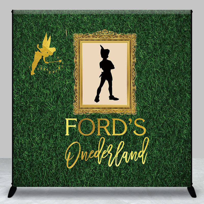 Aperturee - Personalized Onedeland Green Lawn Birthday Backdrop