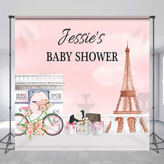 Aperturee - Personalized Paris Eiffel Tower Baby Shower Backdrop