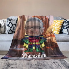 Aperturee - Personalized Photo Little Boy Rocket Factory Blanket