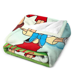 Aperturee - Personalized Photo Pinocchio Windmill Green Blanket