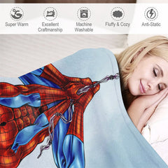 Aperturee - Personalized Photo Super Sipder Hero Boy Blanket