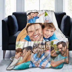 Lofaris Personalized Photos Fleece Blanket as Gift