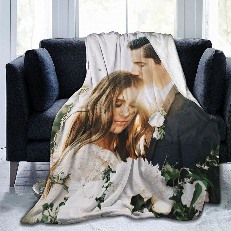 Lofaris Personalized Photos Fleece Blanket as Gift