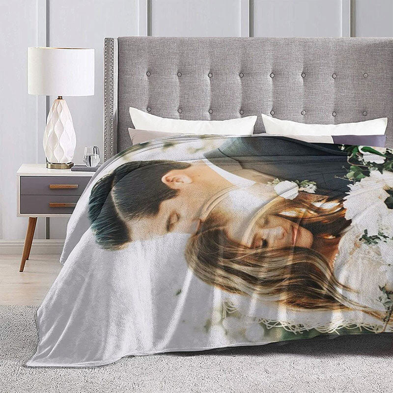 Lofaris Personalized Photos Fleece Blanket as Gift