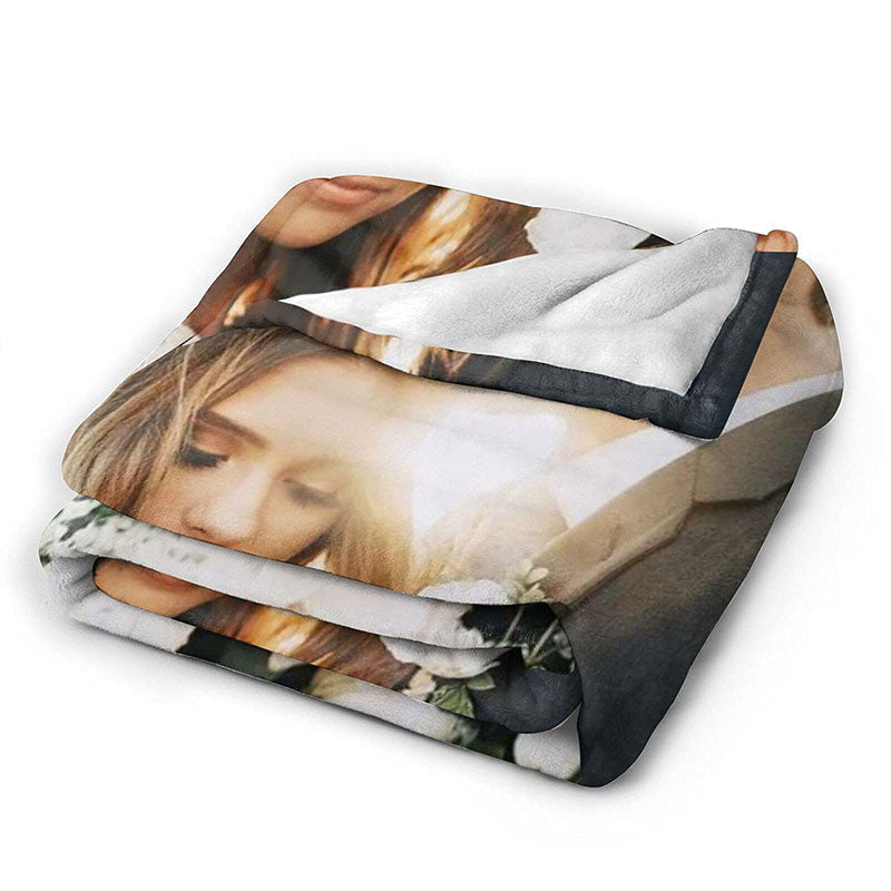 Lofaris Personalized Photos Fleece Blanket as Gift