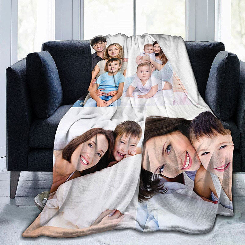 Lofaris Personalized Photos Fleece Blanket as Gift