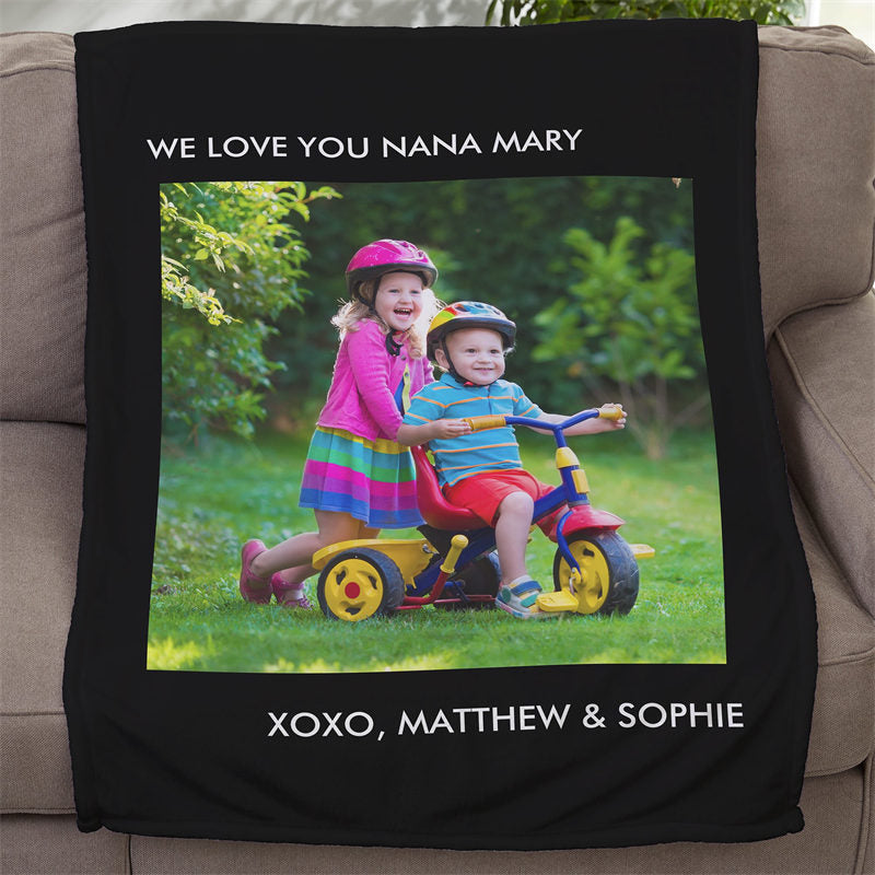 Lofaris Picture Personalized Plush Fleece Photo Blanket