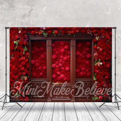 Aperturee - Piled High Floral Wooden Door Frame Floral Backdrop