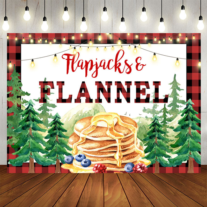 Aperturee - Pine Forest Flapjacks and Flannel Backdrop for Autumn