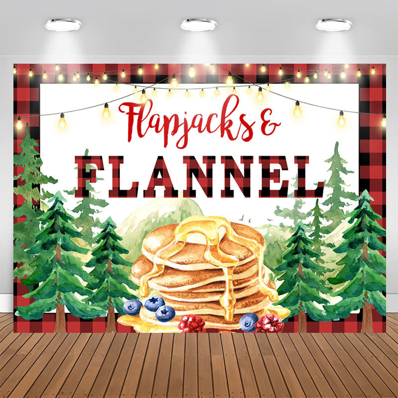 Aperturee - Pine Forest Flapjacks and Flannel Backdrop for Autumn