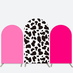 Aperturee Pink And Cow Color Birthday Party Arch Backdrop Kit