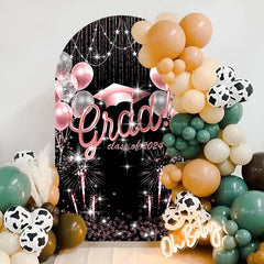 Aperturee - Pink Balloon Sparkling 2024 Graduation Arch Backdrop