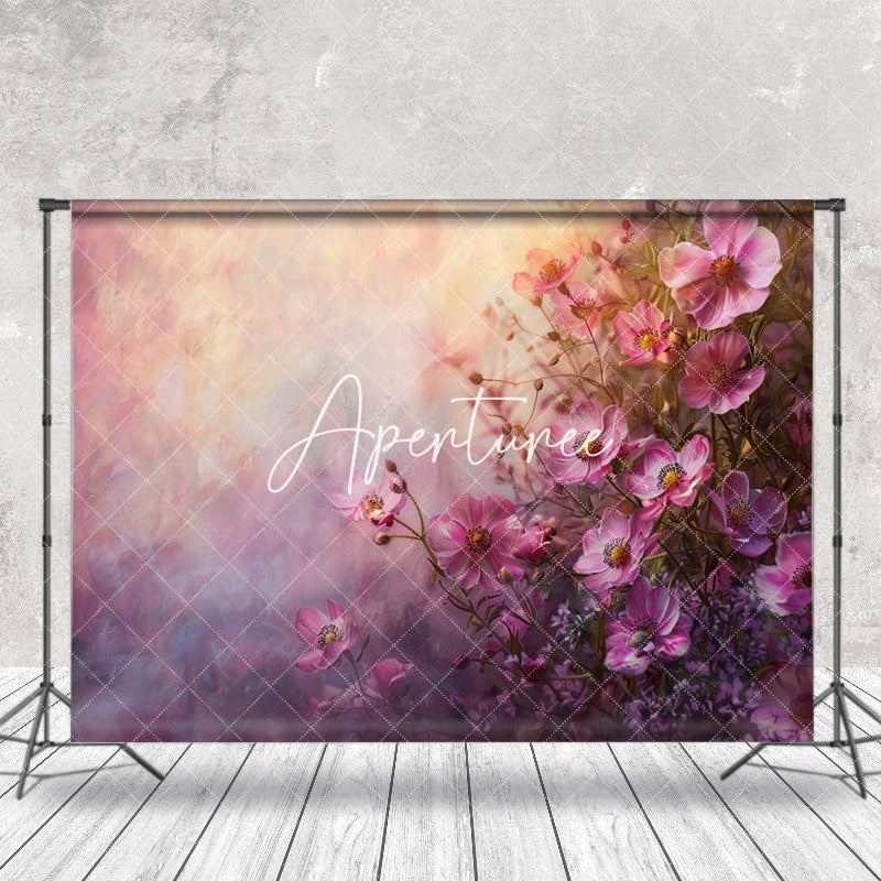 Aperturee - Pink Blooming Flowers Fine Art Photography Backdrop