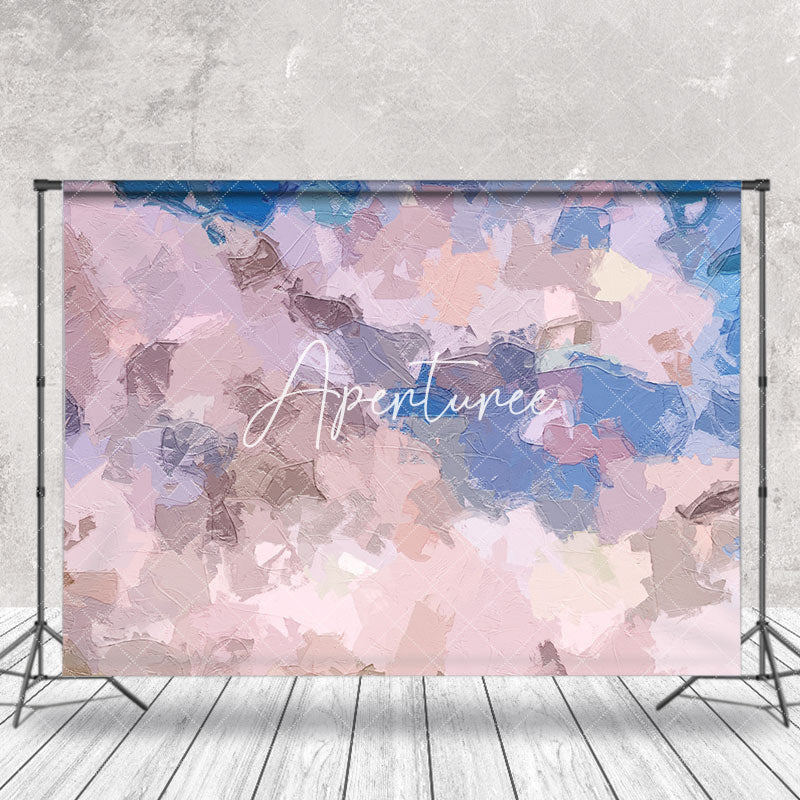 Aperturee - Pink Blue Textured Graffiti Wall Backdrop For Photo