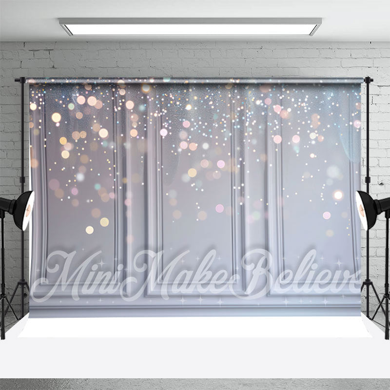 Aperturee - Pink Bokeh White Wall Vintage Photo Shoot Backdrop