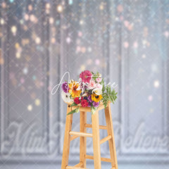 Aperturee - Pink Bokeh White Wall Vintage Photo Shoot Backdrop