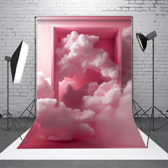 Aperturee - Pink Box Smoke Cake Smash Backdrop For Photography