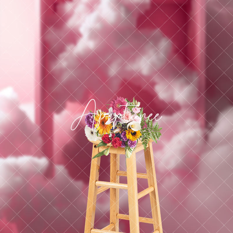 Aperturee - Pink Box Smoke Cake Smash Backdrop For Photography