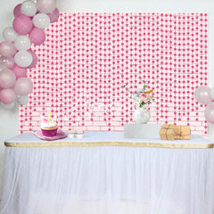 Aperturee - Pink Brick Wall Little Stars Baby Shower Backdrop