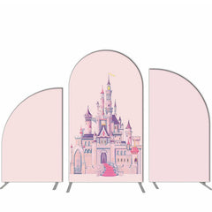 Aperturee Pink Castle Arch Backdrop Kit For Girls Birthday Party