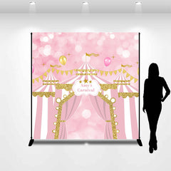 Aperturee - Pink Circus Balloon Bokeh Custom Birthday Backdrop