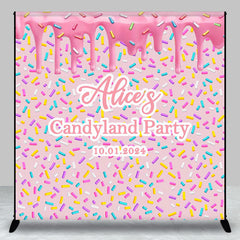 Aperturee - Pink Cream Candyland Girls Custom Birthday Backdrop