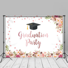 Aperturee - Pink Diamond Floral White Grad Photography Backdrop