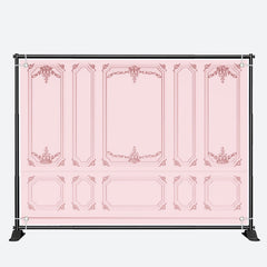 Aperturee - Pink Exquisite Pattern Girls Retro Wall Backdrop