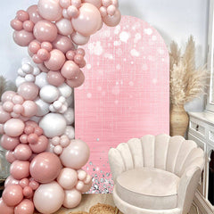 Aperturee - Pink Glitter Diamonds Bokeh Arch Backdrop For Party