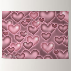 Aperturee - Pink Grey Heart Valentines Day Photography Backdrop