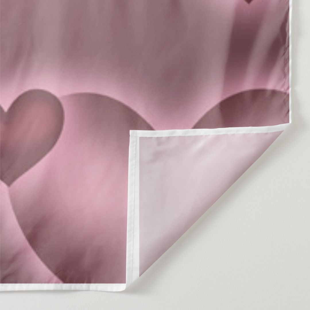 Aperturee - Pink Grey Heart Valentines Day Photography Backdrop