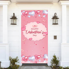 Aperturee - Pink Heart Balloon Letters Valentines Day Door Cover