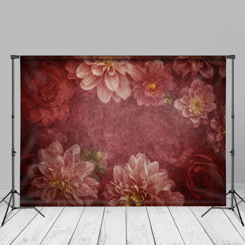 Aperturee - Pink Hot Floral Abstract Fine Art Backdrop For Photo