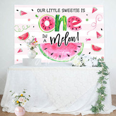 Aperturee - Pink Little Sweetie Watermelon 1st Birthday Backdrop