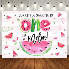 Aperturee - Pink Little Sweetie Watermelon 1st Birthday Backdrop