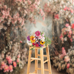 Aperturee - Pink Peach Blossom Trees Spring Photography Backdrop