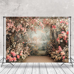 Aperturee - Pink Peach Blossom Trees Spring Photography Backdrop