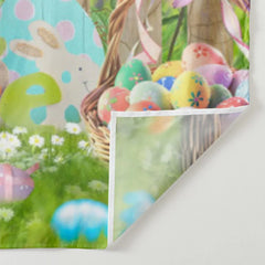 Aperturee - Pink Petals Rabbit Couple In Love Easter Backdrop