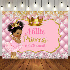 Aperturee - Pink Princess Is Due To Arrived Baby Shower Backdrop