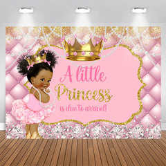 Aperturee - Pink Princess Is Due To Arrived Baby Shower Backdrop