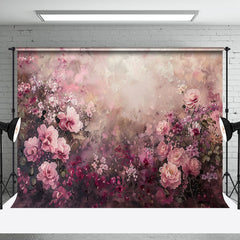 Aperturee - Pink Purple Oil Painting Floral Fine Art Backdrop